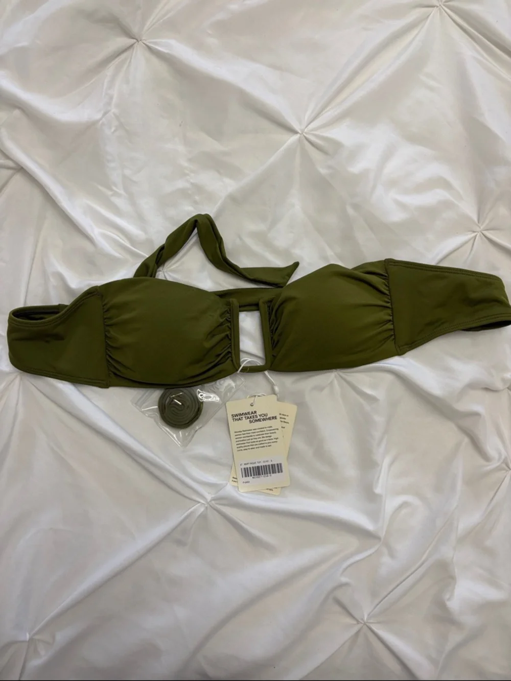 Monday Swimwear Bikini Top in Olive